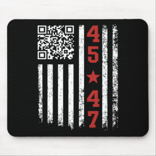 Funny Qr President Trump Dance Code 5 Mouse Pad