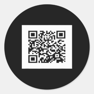 Funny Qr President Trump Dance Code 6  Classic Round Sticker