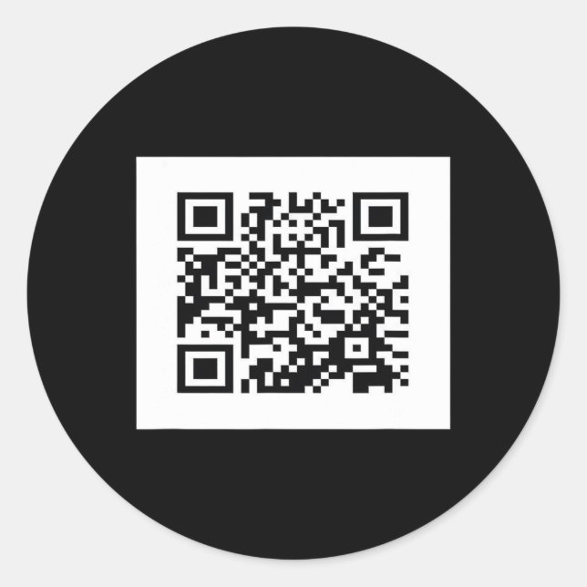 Funny Qr President Trump Dance Code 6  Classic Round Sticker (Front)