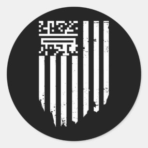 Funny Qr President Trump Dance Code  Classic Round Sticker