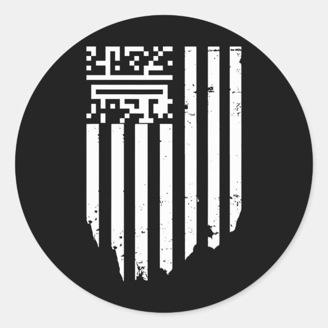 Funny Qr President Trump Dance Code  Classic Round Sticker (Front)