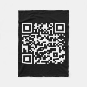 Funny Qr President Trump Dance Code  Fleece Blanket