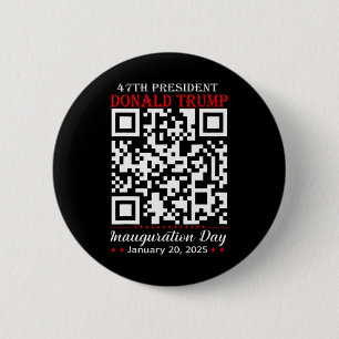 Funny Qr President Trump Dance Code Inauguration D 6 Cm Round Badge