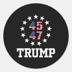 Funny Qr President Trump Dance Code Inauguration D Classic Round Sticker