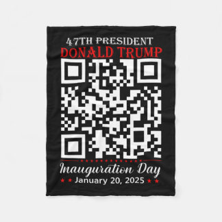 Funny Qr President Trump Dance Code Inauguration D Fleece Blanket