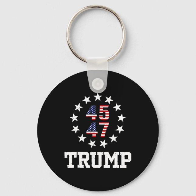 Funny Qr President Trump Dance Code Inauguration D Key Ring (Front)