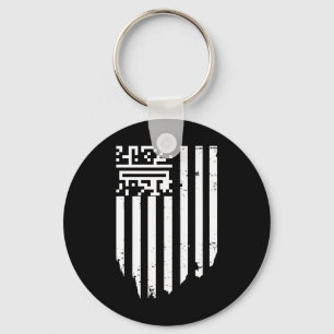 Funny Qr President Trump Dance Code Key Ring