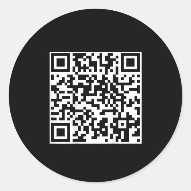 Funny Qr President Trump Dance Code (on Back)  Classic Round Sticker (Front)