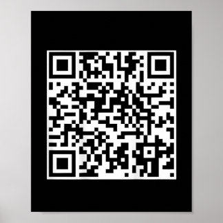 Funny Qr President Trump Dance Code (on Back)  Poster