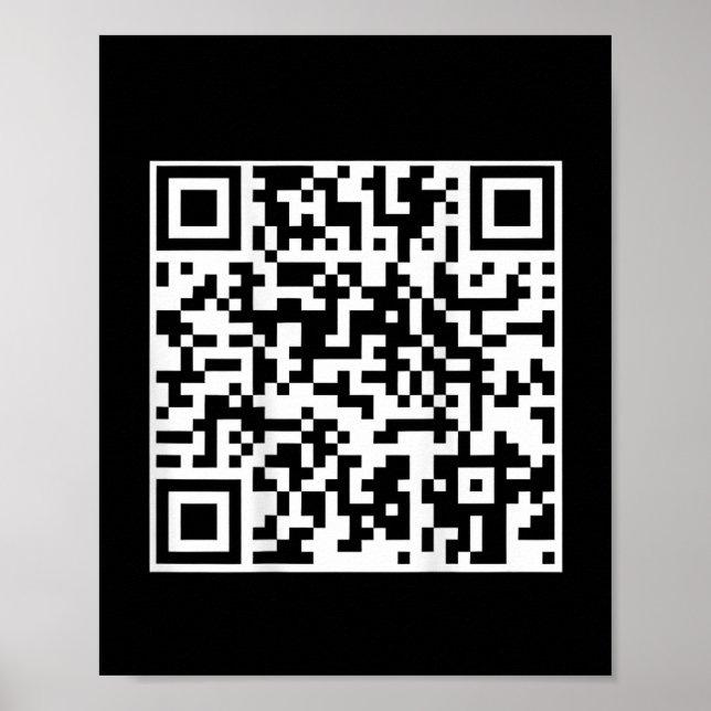 Funny Qr President Trump Dance Code (on Back)  Poster (Front)