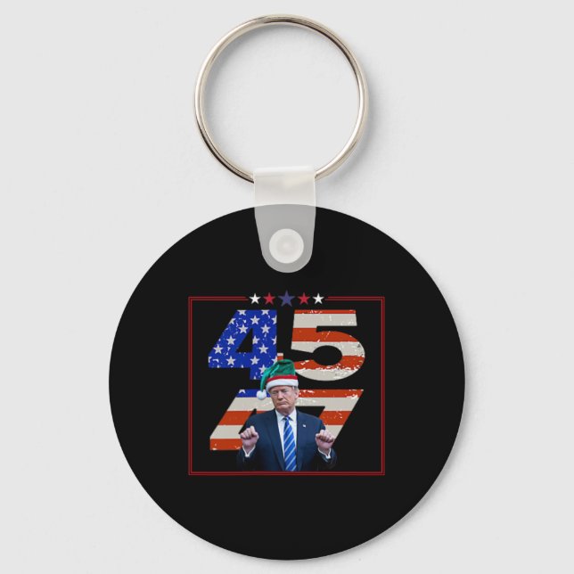 Funny Qr President Trump Dance Code (on Byck) 8  Key Ring (Front)