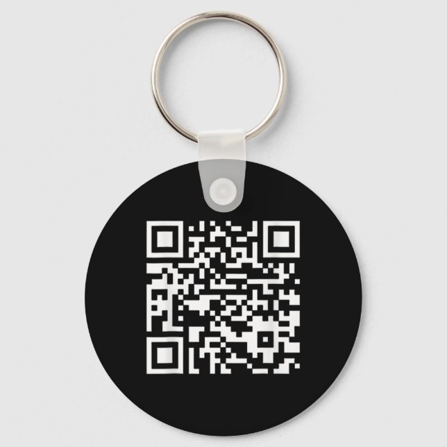 Funny Qr President Trump Dance Code (on Byck)  Key Ring (Front)