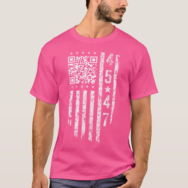 Funny Qr President Trump Dance Code T-Shirt (Front)