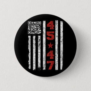 Funny Qr President Trump Dance Code Trump 4547 (on 6 Cm Round Badge