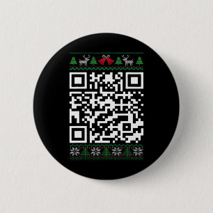 Funny Qr President Trump Dancing Code Ugly Christm 6 Cm Round Badge