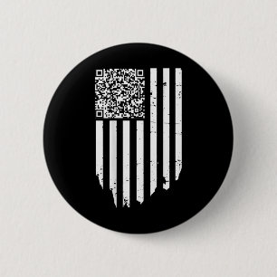 Funny Qr Scan Code President Trump 4547 Trump Danc 6 Cm Round Badge