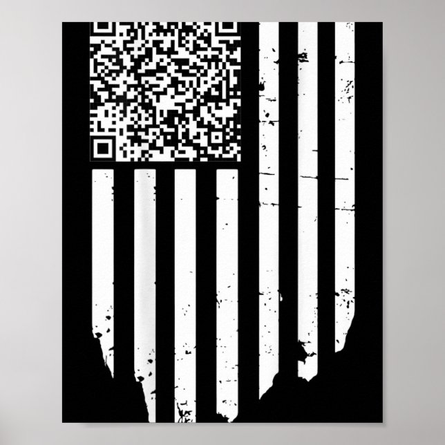 Funny Qr Scan Code President Trump 4547 Trump Danc Poster (Front)