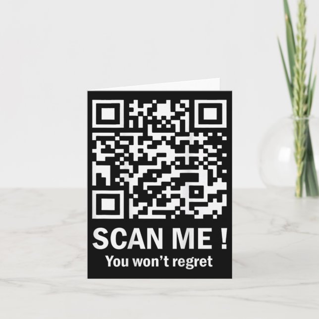 Funny Qr Scan Me Trump 4547 Tee Trump Dancing Code Card (Front)