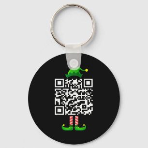 Funny Qr Trump 45_47 Elf Trump Dancing Code Elf Ch Key Ring