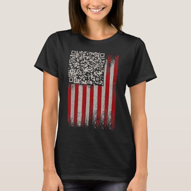 Funny Qr Trump Dancing Dance Code 1  T-Shirt (Front)