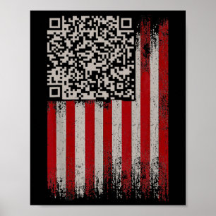 Funny Qr Trump Dancing Dance Code Poster