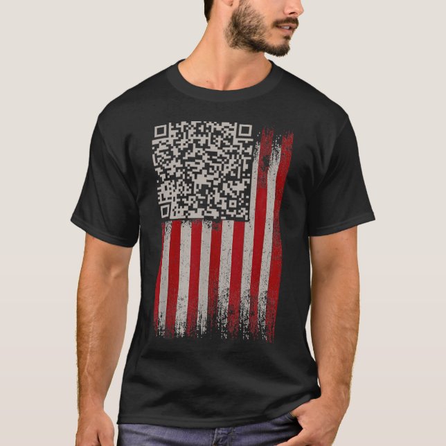 Funny Qr Trump Dancing Dance Code  T-Shirt (Front)