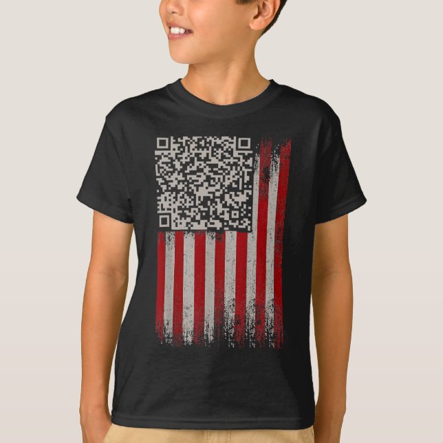Funny Qr Trump Dancing Dance Code  T-Shirt (Front)
