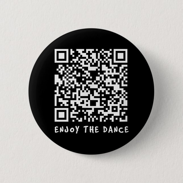 Funny Qr Trump Dancing Interactive Code _1  6 Cm Round Badge (Front)