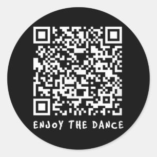 Funny Qr Trump Dancing Interactive Code _1  Classic Round Sticker