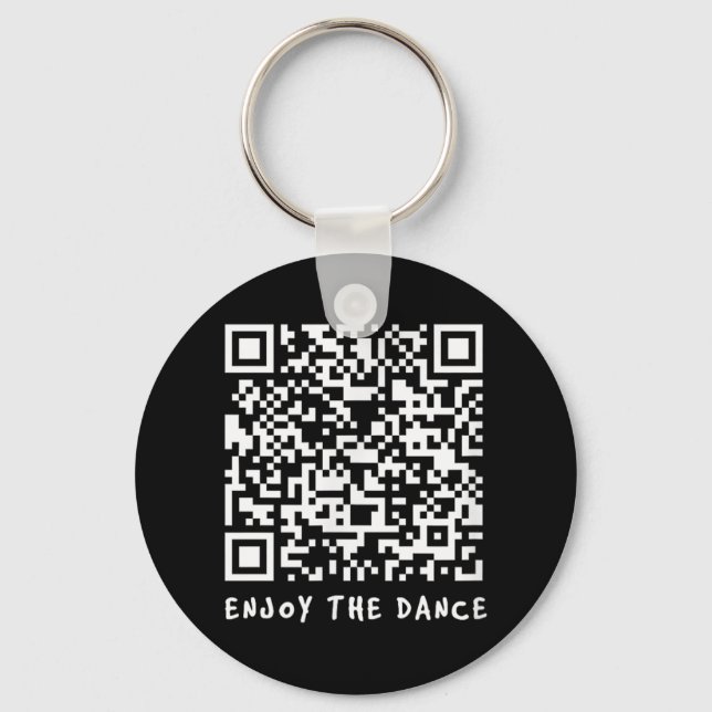 Funny Qr Trump Dancing Interactive Code _1  Key Ring (Front)