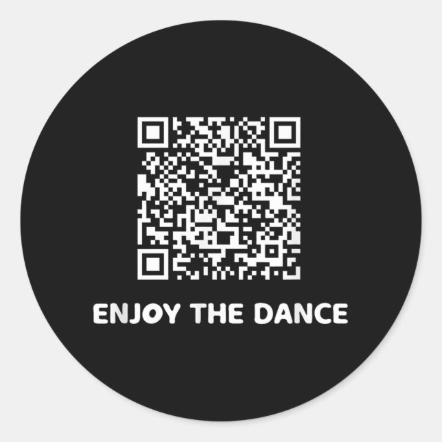 Funny Qr Trump Dancing Interactive Code  Classic Round Sticker (Front)