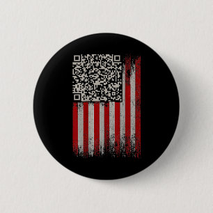 Funny Qr Trumps Dancing Dance Code 6 Cm Round Badge