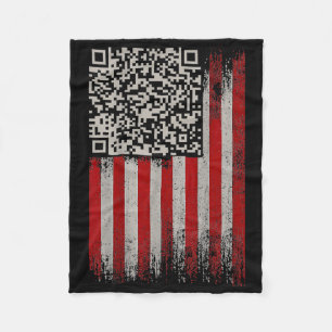 Funny Qr Trumps Dancing Dance Code Fleece Blanket