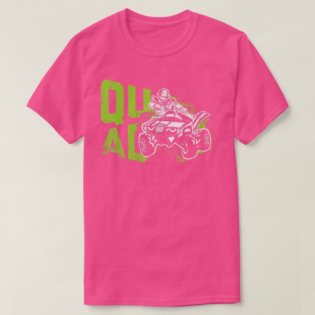 Funny Quad Retro Quad Riding Four Wheeler ATV for  T-Shirt (Design Front)