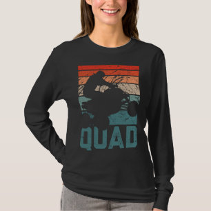 Funny Quad Retro Quad Riding Four Wheeler ATV for T-Shirt