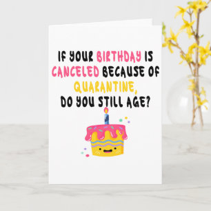 Funny Quarantine Birthday Card