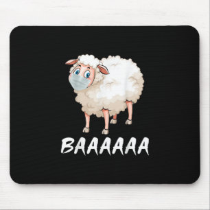 Funny Quarantine Mask Sheep Trendy Gifts Mouse Pad