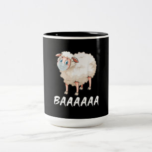 Funny Quarantine Mask Sheep Trendy Gifts Two-Tone Coffee Mug
