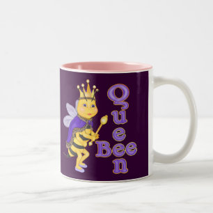 Funny Queen Bee Two-Tone Coffee Mug