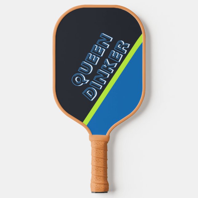 Funny Queen Dinker Custom Text Monogrammed Pickleball Paddle (Front)
