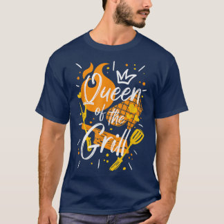 Funny Queen Of The Grill Grilling Stuffs Cooking M T-Shirt