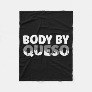Funny Queso Art For Men Women Cheese Chips & Q Fleece Blanket