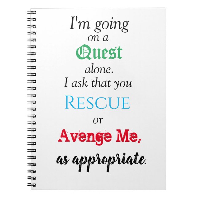 Funny Quest Notebook (Front)