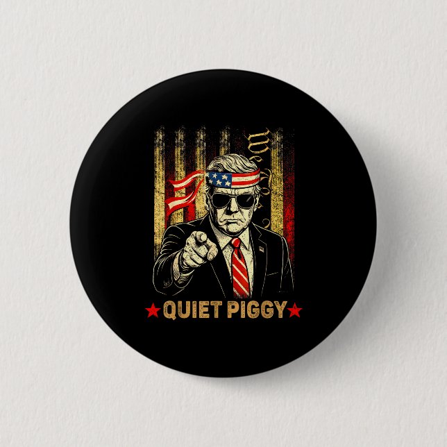 Funny Quiet Ggy  6 Cm Round Badge (Front)