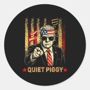 Funny Quiet Ggy  Classic Round Sticker