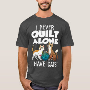 Funny Quilting Art for Men Women Cat Quilt Sewing T-Shirt