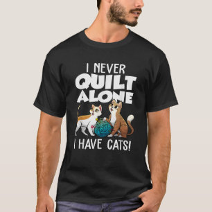Funny Quilting Art for Men Women Cat Quilt Sewing T-Shirt