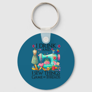 Funny quilting art for women quilting sewing lover key ring