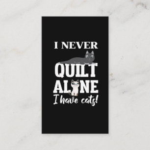 Funny Quilting Cat Lady Gift for Quilter Business Card