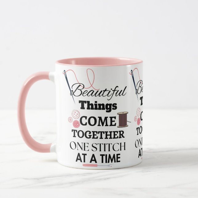 Funny Quilting - Funny crafting lover stitch work  Mug (Left)